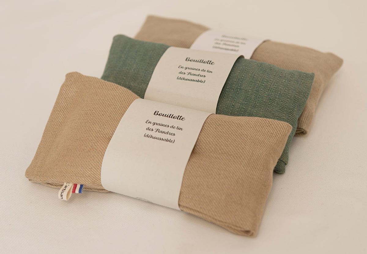 Bouillotte cervicale aux graines de lin des Flandres